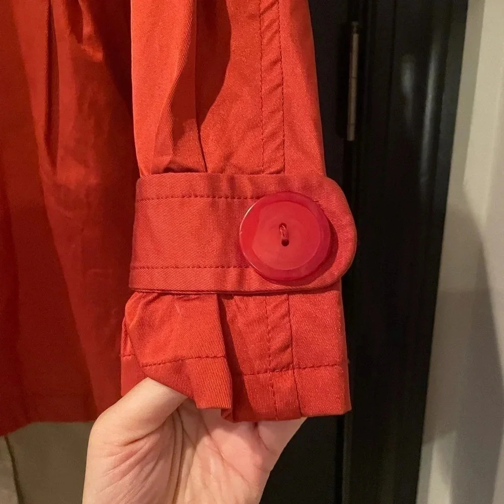 Forever 21 coral/orange coat- large - Picture 3 of 5